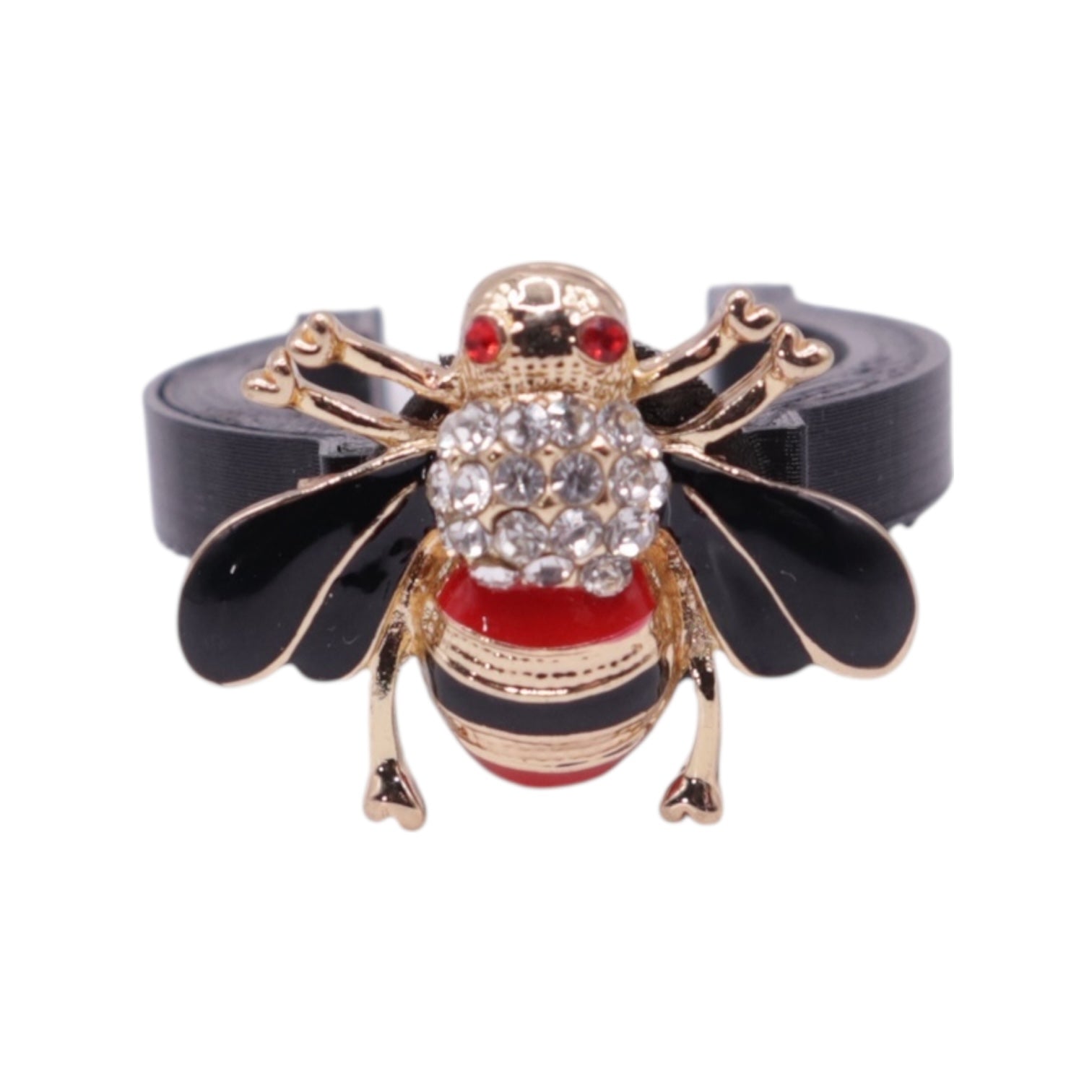 Black and Red Crystal Bumble Bee